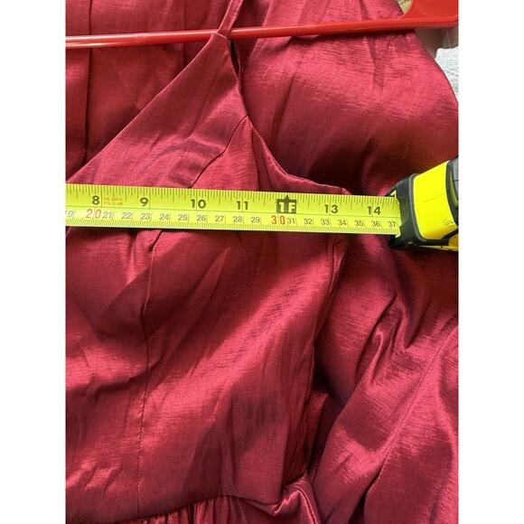 Red High Low Formal Dress 7/8 Bubble Hem Tulle Party Prom Cocktail Holiday Y2K - Picture 9 of 9